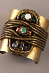 Dannijo Multi-stone & Snake Chain Cuff