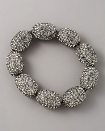 Fragments For Neiman Marcus Czech Glass Bracelet, Dark Gray - Lyst