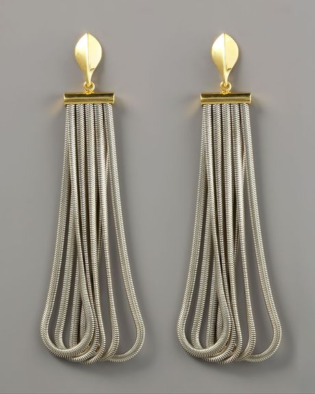 Giles & Brother By Philip Crangi Petal & Fringe Earrings in Gold (null) - Lyst