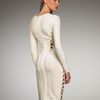 Hervé Léger Accented Longsleeve Bandage Dress in Gold (manila gold) - Lyst