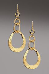 Ippolita Hammered Gold Drop Earrings