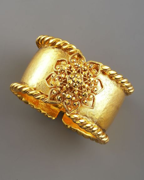 Jose & Maria Barrera Goldplated Filigree Bracelet in Gold - Lyst