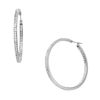 Michael Kors Crystal Hoop Earrings, Silver in Silver (one size) - Lyst