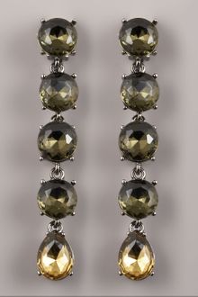 Oscar de la Renta Crystal Drop Clip Earrings - Lyst