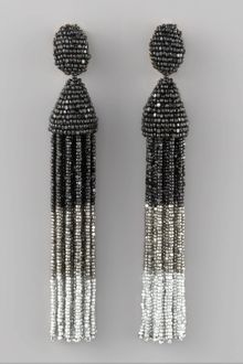 Oscar de la Renta Tiered Tassel Earrings - Lyst