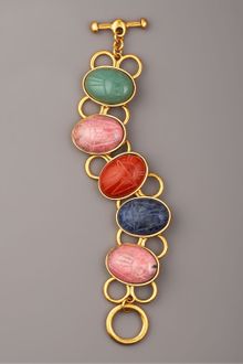 Oscar de la Renta Carved-stone Link Bracelet - Lyst
