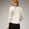 Royal Underground Beadfront Ruffle Blouse in White - Lyst