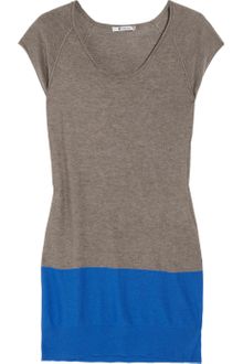 T By Alexander Wang Muscle Color-block Fine-knit Dress - Lyst