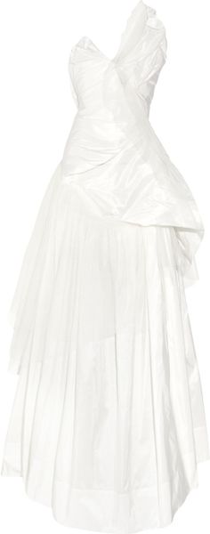 Vivienne Westwood Gold Label Bronze Silktaffeta and Tulle Dress in White (bronze) - Lyst