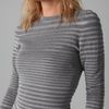 Alexander Wang Engineered Stripe Long Sleeve Top in Gray (grey) - Lyst