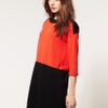 Asos Collection Asos Knitted Dress in Colour Block in Black (redblack) - Lyst