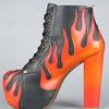 Jeffrey Campbell The Lita Flame Shoe in Red and Black in Black (flame) - Lyst