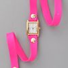 La Mer Collections Neon Simple Wrap Watch in Pink (gold) - Lyst
