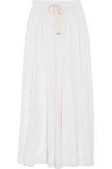 Adam Pleated Silk-chiffon Maxi Skirt - Lyst