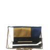 Lanvin Satin Patchwork Clutch Bag in Blue (olive) - Lyst