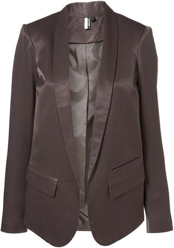 Topshop Premium Stand Out Tux Blazer - Lyst