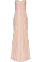 Alexander McQueen Silk-chiffon Bustier Gown
