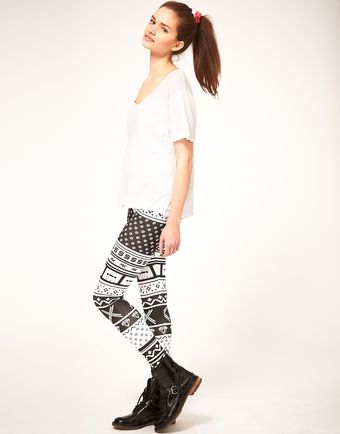 ASOS Collection Asos Leggings 90s Cassette Print - Lyst