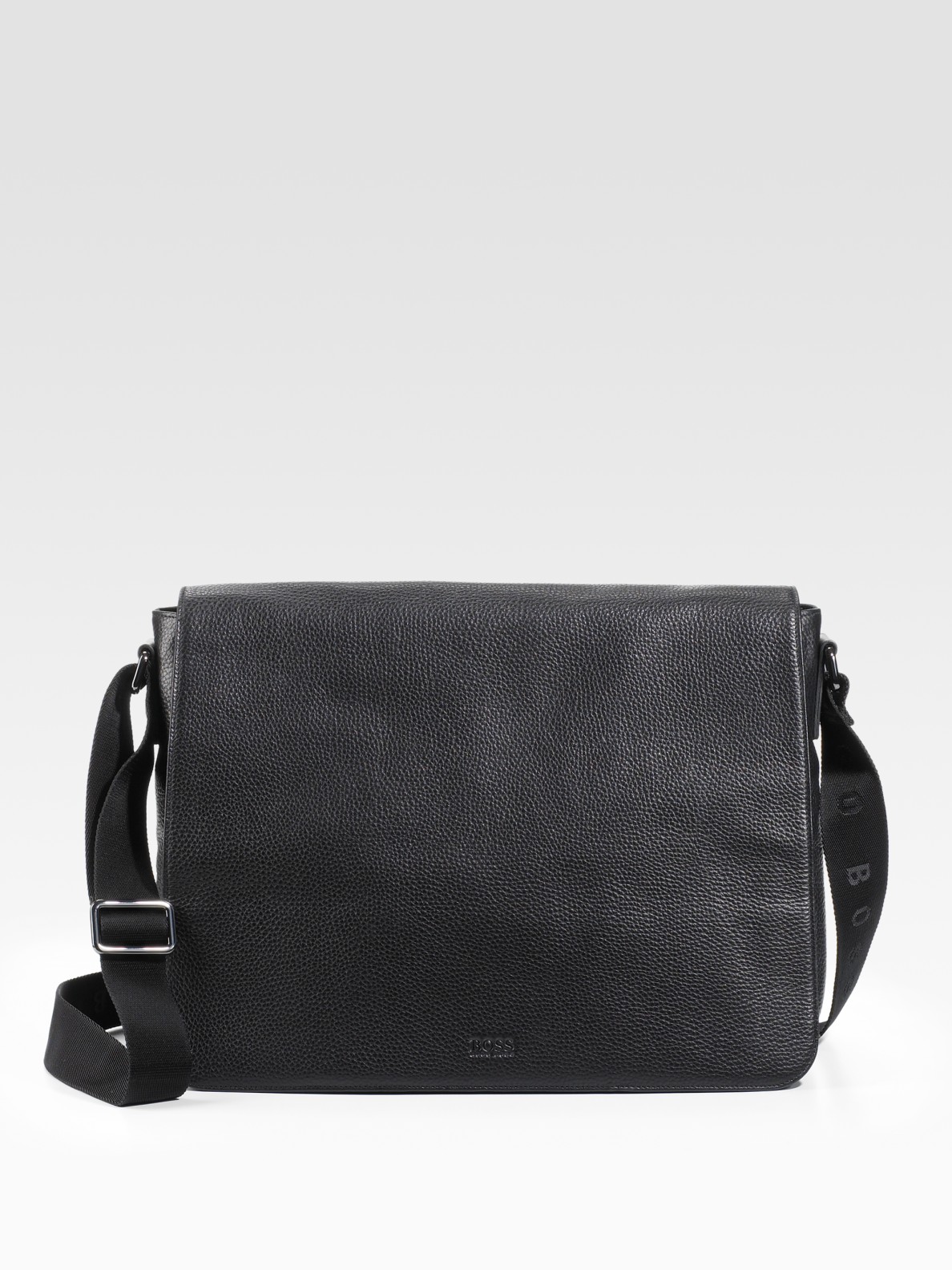 boss messenger bag leather