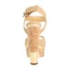 Giuseppe Zanotti Leather and Cork Platform Sandals in Gold - Lyst