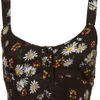 Topshop Daisy Soft Button Front Bralet in Black - Lyst