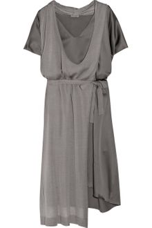 Bottega Veneta Layered Silk-charmeuse Dress - Lyst