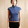 Goemai Womens Neoprene Jacinthe Sleeveless Jacket in Blue - Lyst