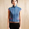 Goemai Womens Neoprene Jacinthe Sleeveless Jacket in Blue - Lyst