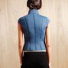 Goemai Womens Neoprene Jacinthe Sleeveless Jacket in Blue - Lyst