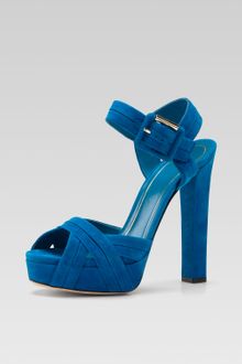 Gucci Jamie Suede Chunky Platform Sandal - Lyst