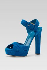 Gucci Jamie Suede Chunky Platform Sandal