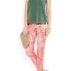 J.crew Café Capri Printed Wovencotton Pants in Brown (café) - Lyst