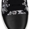 Lanvin Diamondprint Canvas and Leather Hightop Sneakers in Black (white) - Lyst