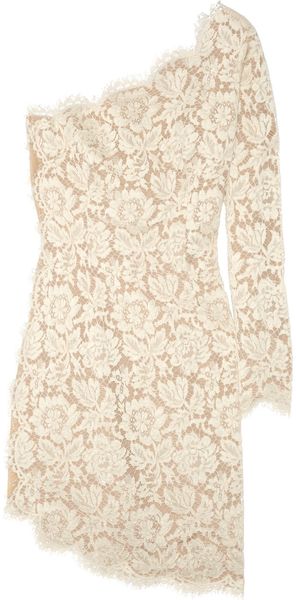 Stella McCartney Asymmetric Lace Dress - Lyst