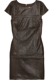 Tibi Perforated Leather Dress - Lyst