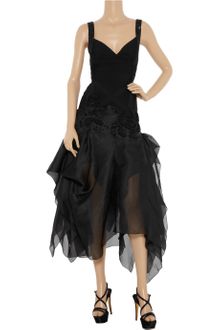 Hervé Léger Beaded Organza and Bandage Gown - Lyst