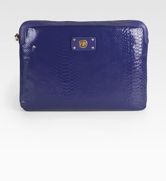 Marc By Marc Jacobs Tech Turnlock Python-Print Patent Leather 13" Laptop Case - Lyst