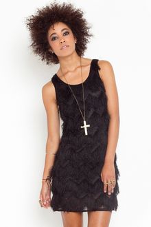 Nasty Gal Eyelash Fringe Dress  - Lyst
