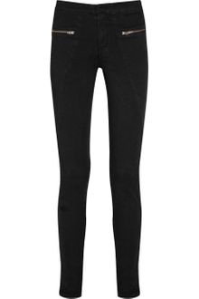 Rag & Bone Zip-detailed Stretch-cotton Skinny Pants - Lyst