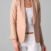 Vince Leather Blazer in Pink (blush) - Lyst