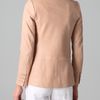 Vince Leather Blazer in Pink (blush) - Lyst