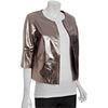 Lafayette 148 New York Leather Ritchie Threequarter Sleeve Jacket in Gray (steel) - Lyst
