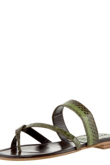 Manolo Blahnik Banded Snakeskin Thong Sandal - Lyst