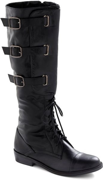 Modcloth Stepping Up Your Style Boot in Black - Lyst