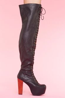 Nasty Gal Ivka Thigh High Boot - Lyst