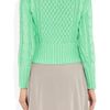 Acne Lia Cableknit Cotton Sweater in Green (mint) - Lyst