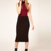 Asos Collection Asos Midi Bodycon Colour Block Polo in Black - Lyst