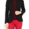 Gucci Woolblend Twill and Leather Jacket in Black - Lyst
