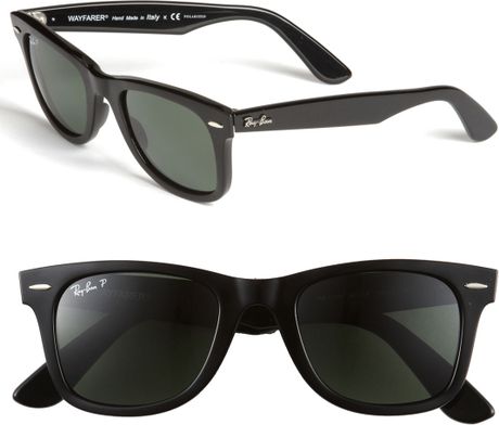 Ray-ban Classic Wayfarer Sunglasses in Black for Men (black polarized) - Lyst