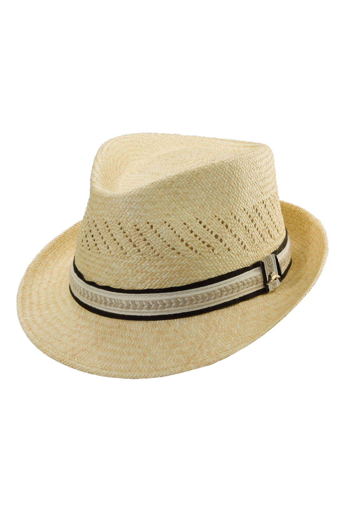 Tommy Bahama Perforated Panama Straw Fedora in Beige for Men (natural